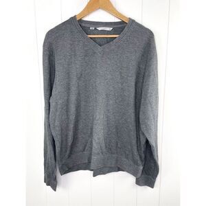 CUTTER & BUCK Men’s Ribbed Pullover Long Sleeve V-Neck Sweater Size M